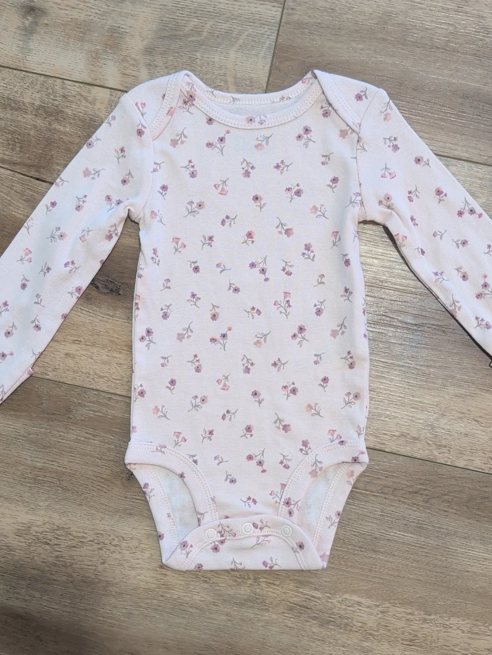 NWOT 3 Carter's Cotton Long Sleeve Onesies, 3 Months